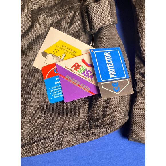 NEW HWK Motor Sports Motorcycle Jacket Coat Womens XXL Armor Elbow Back Pads - Picture 5 of 16